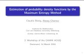 Estimation of probability density functions by the Maximum ... Estimation of probability density functions