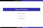Mathematical Statistics, Lecture 11 Bayes Procedures Bayes Procedures Decision-Theoretic Framework Bayes