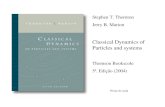 Stephen T. Thornton Jerry B. Stephen T. Thornton Jerry B. Marion Classical Dynamics of Particles and