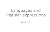 Languages and Regular expressions alko5368/lecturesCSCI5444/lec03.pdfآ  Regular Expressions â€¢In arithmetic,