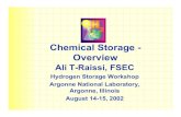 Chemical Storage - Overview - Energy Chemical Storage - Overview Ali T-Raissi, FSEC Hydrogen Storage