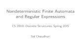 Nondeterministic Finite Automata and Regular Expressions They can be way more compact than DFAs It's