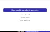 Holomorphic symplectic geometry ... Holomorphic symplectic geometry Arnaud Beauville Universit e de