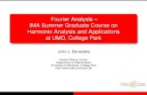 Fourier Analysis IMA Summer Graduate Course on Harmonic ... IMA Summer Graduate Course on Harmonic Analysis