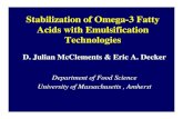 Stabilization of Omega-3 Fatty Acids with Emulsification ... ... Stabilization of Omega-3 Fatty Acids