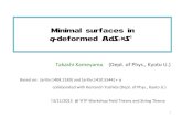 Minimal surfaces in q-deformed AdSâ‚… Sâپµ soken.editorial/sokendenshi/... 1 Minimal surfaces in q-deformed