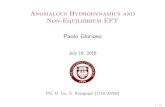 Anomalous Hydrodynamics and Non-Equilibrium EFT Anomalous Hydrodynamics and Non-Equilibrium EFT Paolo