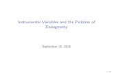 Instrumental Variables and the Problem of Endogeneity ... Instrumental Variables and the Problem of