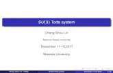 SU(3) Toda system - Waseda University SU(3) Toda system Chang-Shou Lin National Taiwan University December