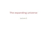 The$expanding$universe$ cdeclerc/astroparticles/2014-15/... CMB in Big Bang model 201415 $ Expanding$Universe$lect2$