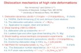 Dislocation mechanics of high rate ... Dislocation-mechanics-based constitutive relations for material