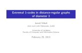 Extremal 1-codes in distance-regular graphs of diameter 3 Distance-regular graphs Codes in distance-regular