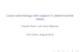 Local cohomology with support in determinantal Local cohomology with support in determinantal ideals
