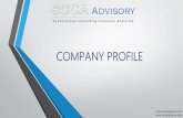 COMPANY PROFILE - SCCA Advisory âک‘IoT B2B solutions primarily focusing on beacon technology. Delivering