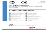 Product Information Manual, Air Impulse Wrench, Models ... ... EN-2 47116942_ed1 EN 3. Using a 1.5 mm