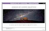 Genesis of Cosmic Equation - Part 1 First Edition. English language