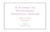A Tutorial on Multivariate Statistical Analysis