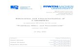 Fabrication and Characterization of -MOSFETs Pers£¶nliche Kundenkennzahl (4 Stellen) Geburtsdatum Telef£³nica