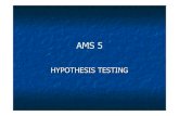 HYPOTHESIS TESTING - Ιστοσελίδα του Τομέα ... fouskakis/SS/hypothesis  · PDF fileHypothesis Testing Was it due to chance, or something else? Decide between two