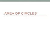 AREA OF CIRCLES. MG 1.1 Understand the concept of a constant such as €; know the formulas for the circumference and area of a circle. Objective: Understand