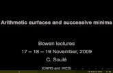Arithmetic surfaces and successive soule/conferences/BL2.pdf¢  Arithmetic surfaces and successive minima