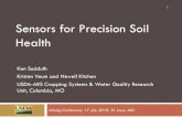 Sensors for Precision Soil Health - InfoAg Important indicators of soil health ¢¨ Physical ¢¤ Bulk density