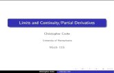 Limits and Continuity/Partial Derivatives ccroke/lecture2(14.2,3).pdf Limits and Continuity/Partial
