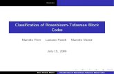 Classification of Rosenbloom-Tsfasman Block Codes gmg/Fq9Talks/Firer.pdf¢  Rosenbloom-Tsfasman Block