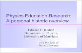Physics Education Research: A personal historic 2004. 11. 21.¢  Spontaneous reasoning in elementary