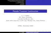 Pseudo-Transient Continuation Pseudo-Transient Continuation ( tc ) Constrained tc Projected tc Theory
