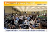 First results from the LHC