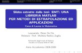 Slides estratte dalla tesi: EMT: UNA LIBRERIA MATLAB PER ... michela/slide_dott.pdf  Corso di Laurea
