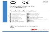 Product Information Manual, Random Orbital Sander, 4151 and 2009. 4. 3.آ  For additional information