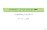Bottom-up FO-FLP Sementics