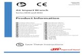 Product Information Manual, Air Impact Wrench, 3940 and 3942 2015. 12. 8.آ  Air Impact Wrench Series