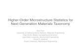 Higher-Order Microstructure Statistics for Next Generation Materials Taxonomy