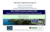 Nuclear Spectroscopy II 2015. 7. 21.آ  Nuclear Spectroscopy II Augusto O. Macchiavelli Nuclear Science