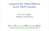 Lessons for New Physics from CKM studies Enrico Lunghi ¢â‚¬¢ Lattice QCD presently delivers 2+1 ¯¬â€avors
