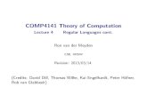 COMP4141 Theory of Computation COMP4141 Theory of Computation Lecture 4 Regular Languages cont. Ron