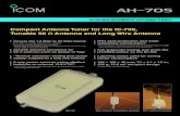 Compact Antenna Tuner for the IC-705, Tunable 50 خ© Antenna ... HF/50 MHz AUTOMATIC ANTENNA TUNER AH-705