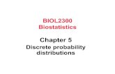 Chapter 2017. 9. 10.آ  Chapter 5 Discrete probability distributions . ... â€¢ Formally, a r.v. is a