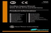 Product Information Manual, Cordless Impact Wrench, W040, 2009. 4. 3.آ  manual de informaciأ³n de seguridad