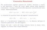 Cinematica Rotazionale - Cinematica Rotazionale Per accelerazione angolare costante (in modulo, direzione
