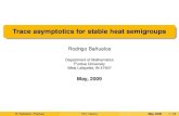 Trace asymptotics for stable heat semigroups banuelos/Lectures/Vienna... Rodrigo Baأ±uelos Department