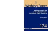 BANK OF GREECE INEQUALITY, POVERTY AND SOCIAL WELFARE IN GREECE: DISTRIBUTIONAL EFFECTS OF AUSTERITY