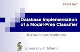 Database Implementation of a Model-Free Classifier