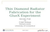 Thin Diamond Radiator Fabrication for the GlueX Experiment
