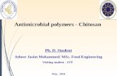 Antimicrobial polymer chitosan