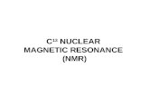 C13 NUCLEAR MAGNETIC RESONANCE (NMR)