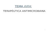 1 TEMA XXIV: TERAP‰UTICA ANTIMICROBIANA. 2 3 1. Inhibidores de la s­ntesis de la pared celular Al inhibir la s­ntesis de la pared bacteriana, la bacteria